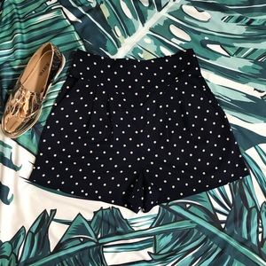 KIMCHI BLUE POLKA DOT POCKETS HIGH WAISTED SHORTS